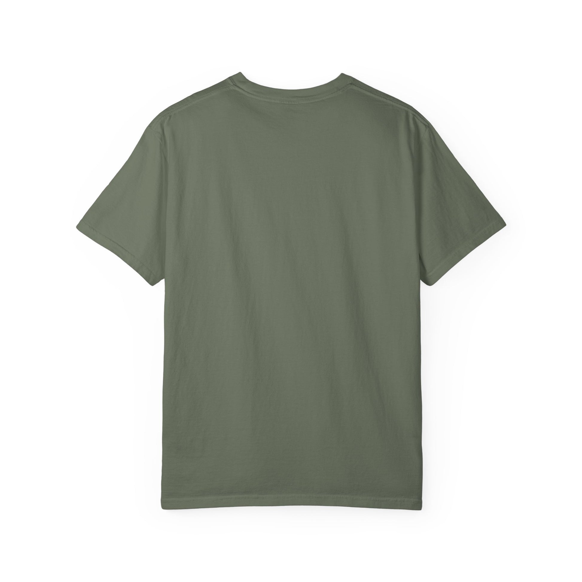 Curious Cat with mushrooms, Unisex Garment-Dyed T-shirt - Psychonaut Swag