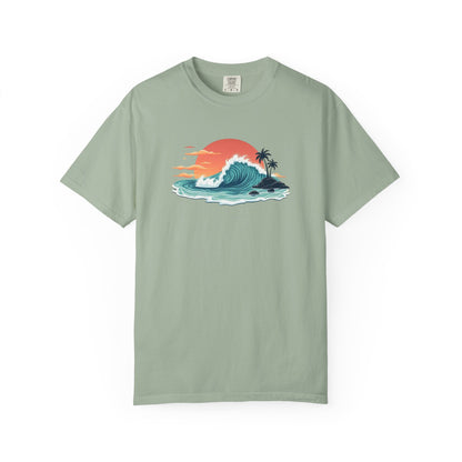 Sunset Surf Graphic T-Shirt — Tropical Wave Island Tee