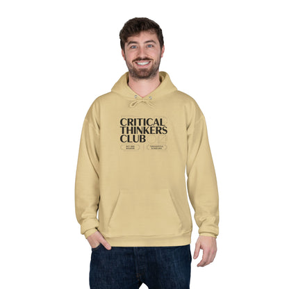 Critical Thinkers Club Hoodie — Graphic Pullover for Students & Intellectuals