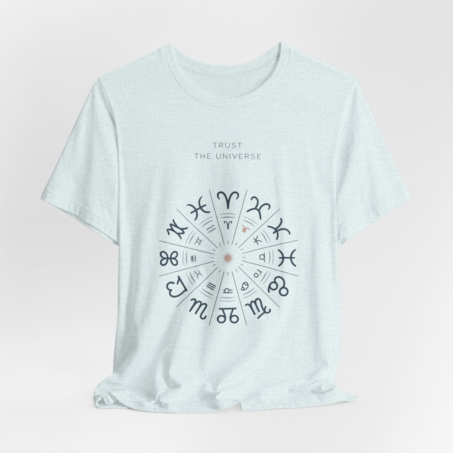 Zodiac Wheel T‑Shirt — Trust the Universe Astrology Tee