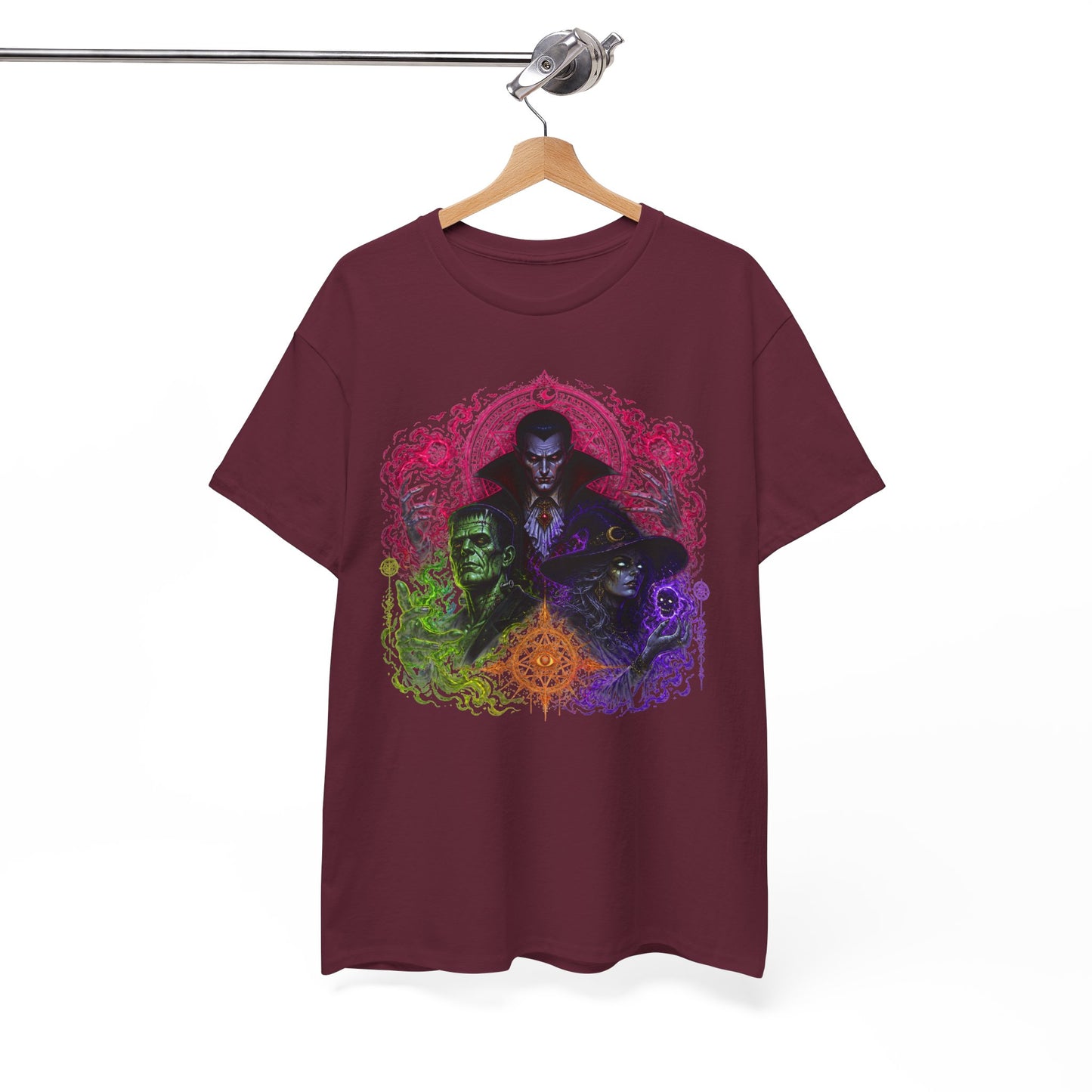Mystic Vampire Trio T-Shirt — Gothic Rainbow Horror Art Tee