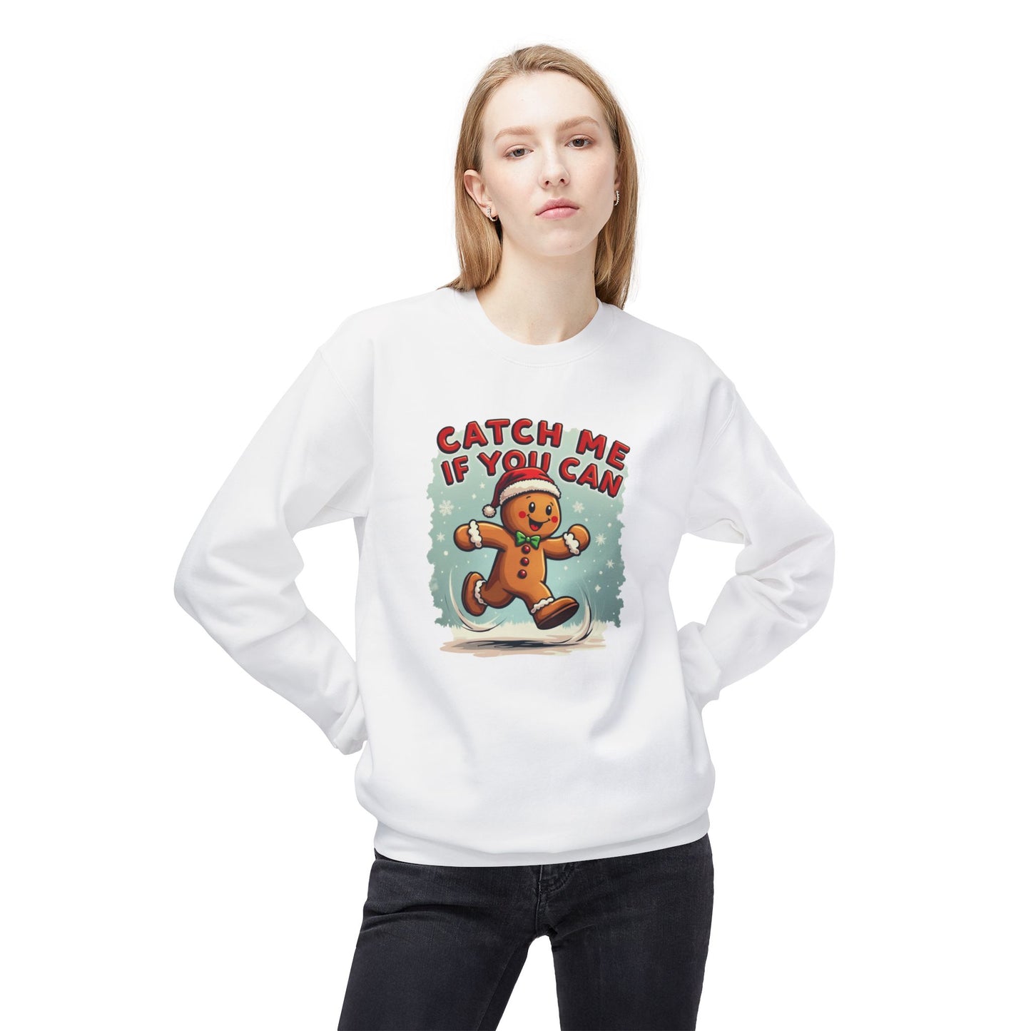Gingerbread 'Catch Me If You Can' Crewneck Sweatshirt