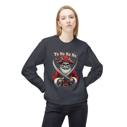 Pirate Christmas, Shiver Season, Unisex Midweight Softstyle Fleece Crewneck Sweatshirt