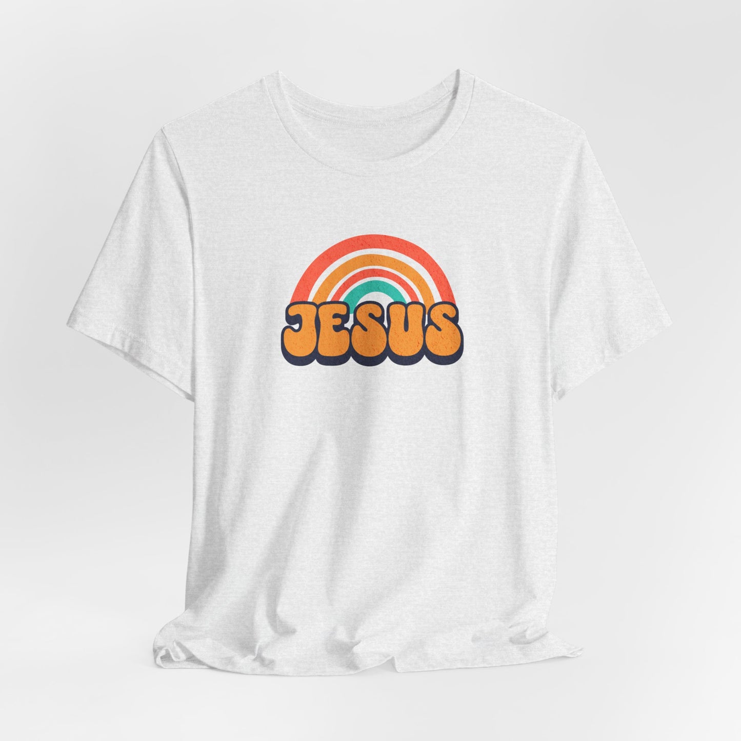 Jesus Rainbow T-Shirt — Retro Christian Faith Tee