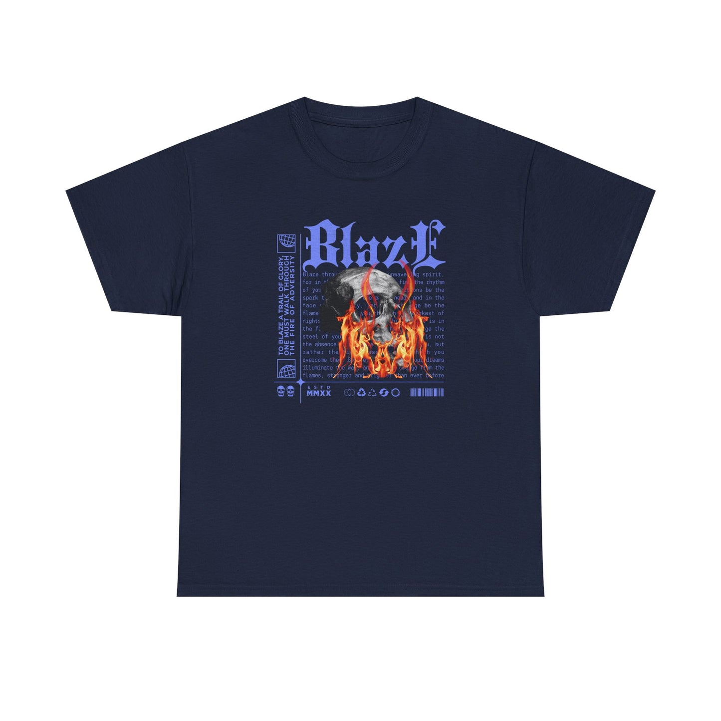 Blaze Moment Skull on Fire T-Shirt