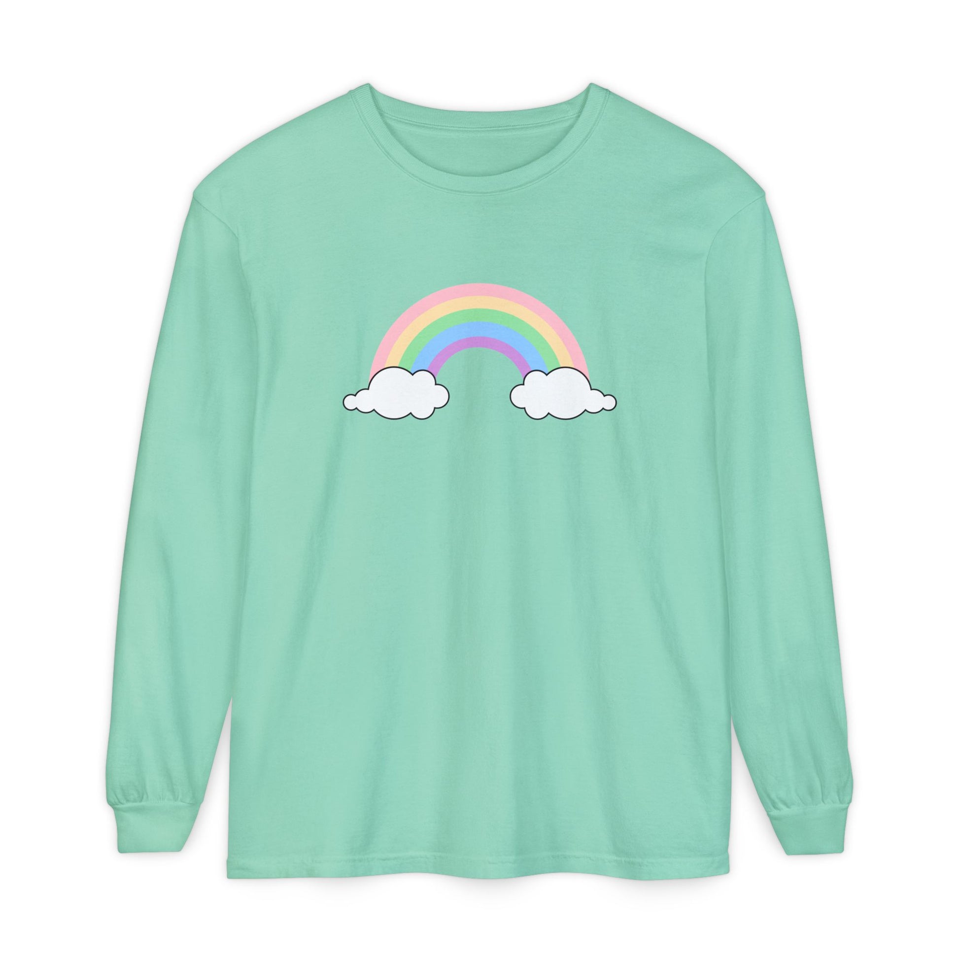 Rainbow, Unisex Garment-dyed Long Sleeve T-Shirt - Psychonaut Swag