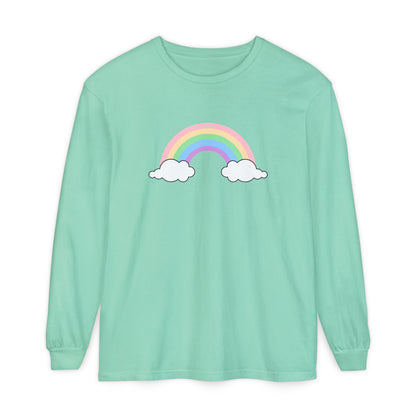Rainbow, Unisex Garment-dyed Long Sleeve T-Shirt - Psychonaut Swag