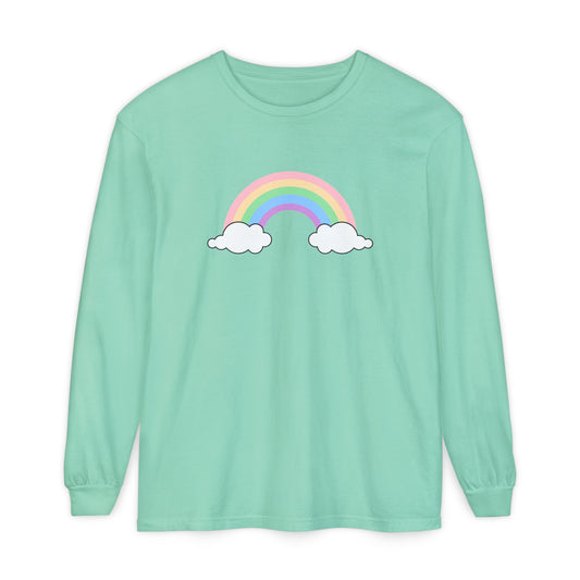 Rainbow, Unisex Garment-dyed Long Sleeve T-Shirt - Psychonaut Swag