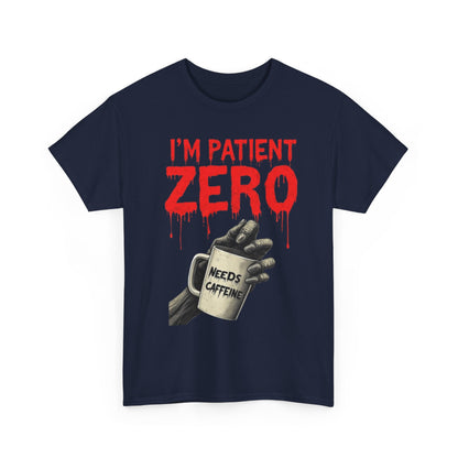 Patient Zero Unisex Heavy Cotton Tee, Horror T-Shirt, Halloween Apparel, Unique Graphic Tee, Casual Wear, Gift for Fans
