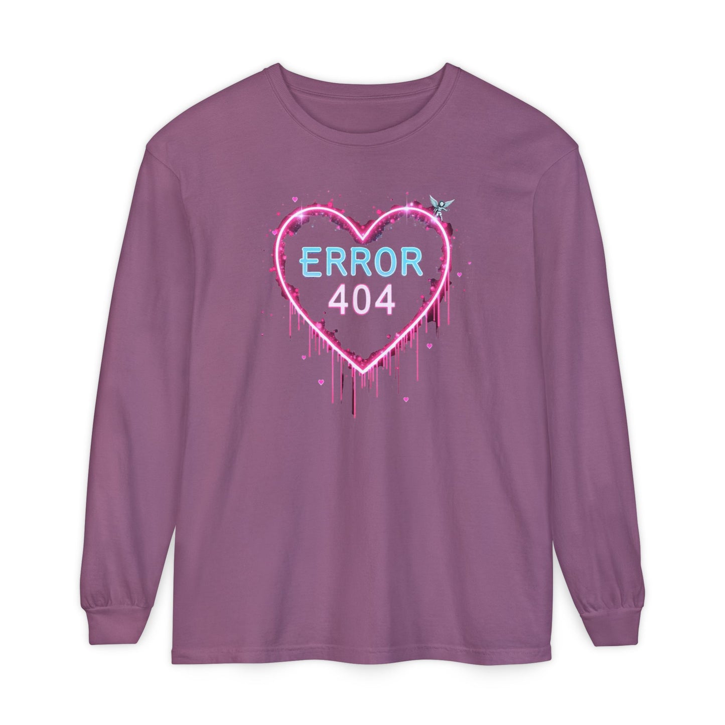 Error 404 Neon Heart Long Sleeve Tee