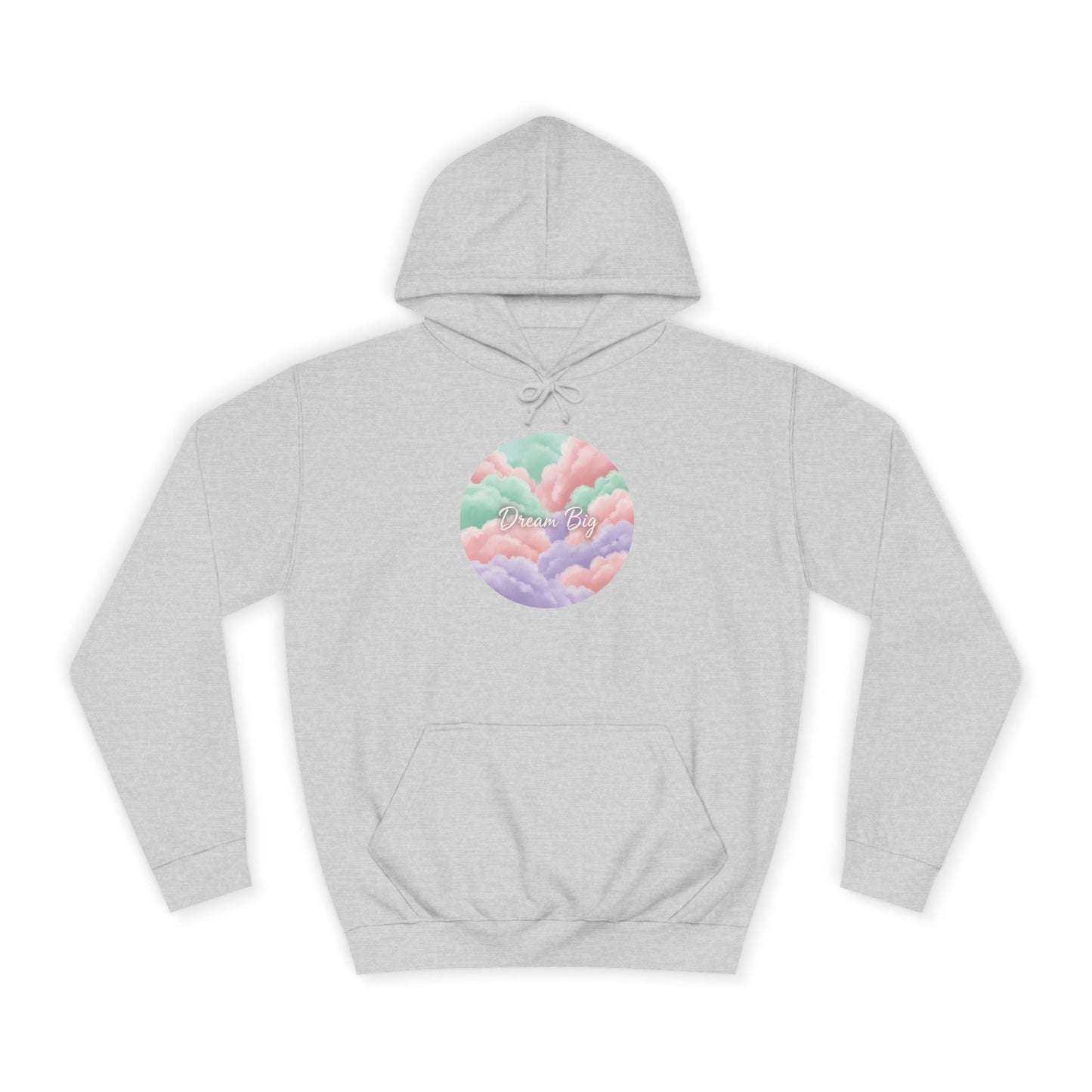 Pastel Cloud Circle Hoodie — Dreamy Vaporwave Pullover for Teens & Students