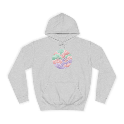 Pastel Cloud Circle Hoodie — Dreamy Vaporwave Pullover for Teens & Students