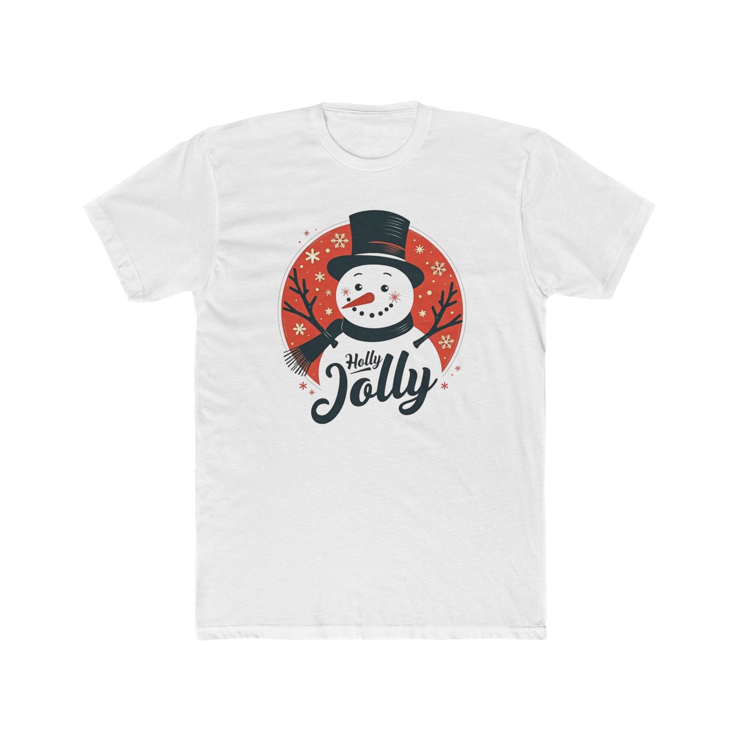 Holly Jolly Snowman T-Shirt — Christmas Holiday Crew Tee