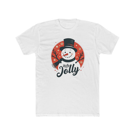 Holly Jolly Snowman T-Shirt — Christmas Holiday Crew Tee