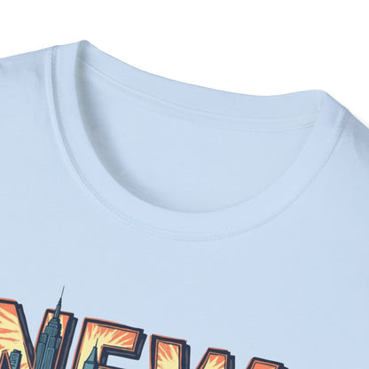 New York Vintage Cityscape T-Shirt — City-Owned Grocery Stores Retro Graphic Tee