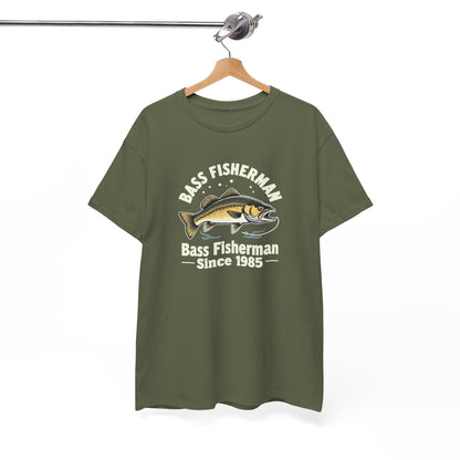 Bass Fisherman T-Shirt – "Bass Fisherman Since 1985" Vintage Fishing Tee