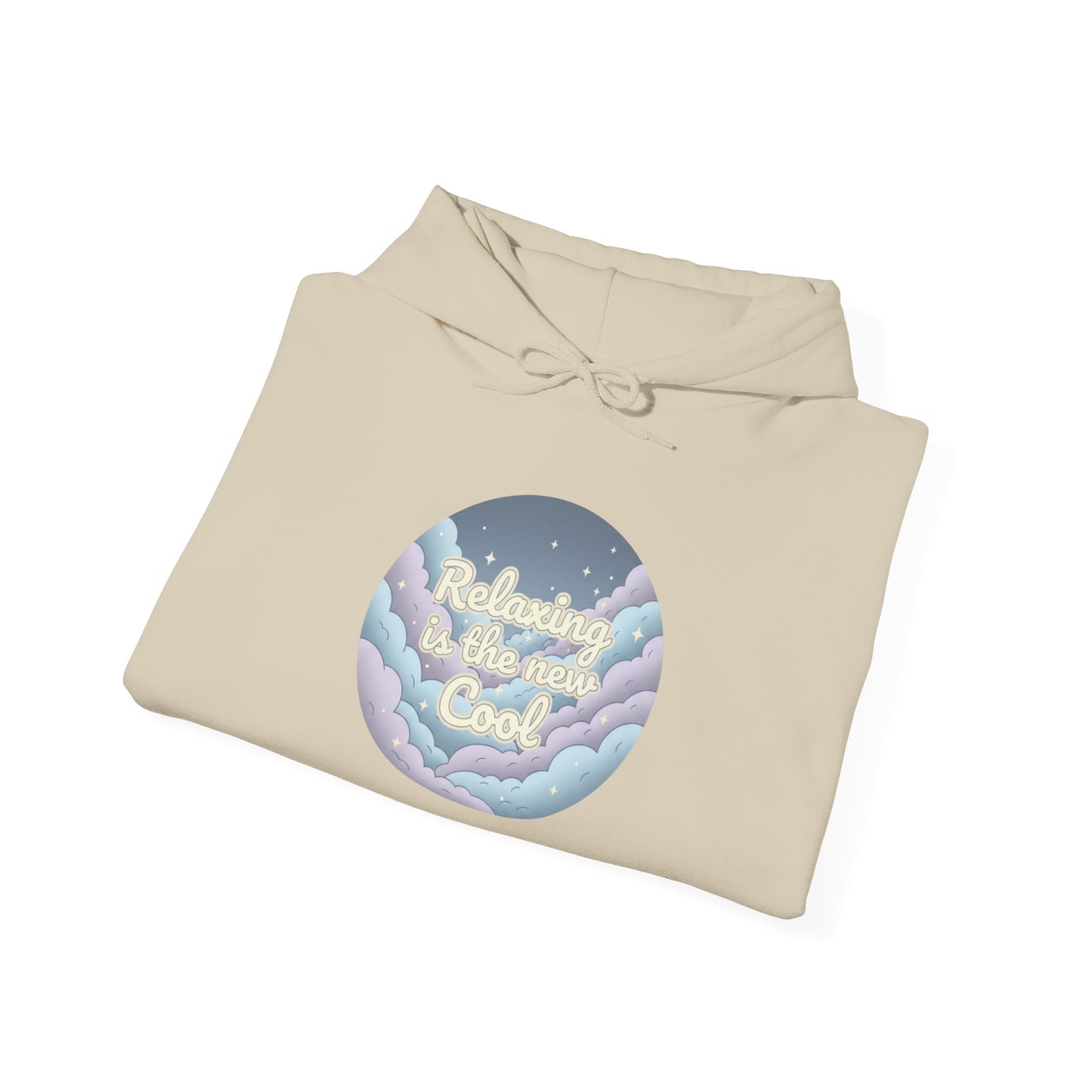 Relaxing Is Not Lazy pastel cloud graphic