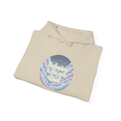 Relaxing Is Not Lazy pastel cloud graphic
