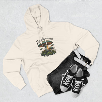 Mushroom Forest Hoodie - 'Earth And Adventure' Vintage Fungi Graphic Pullover
