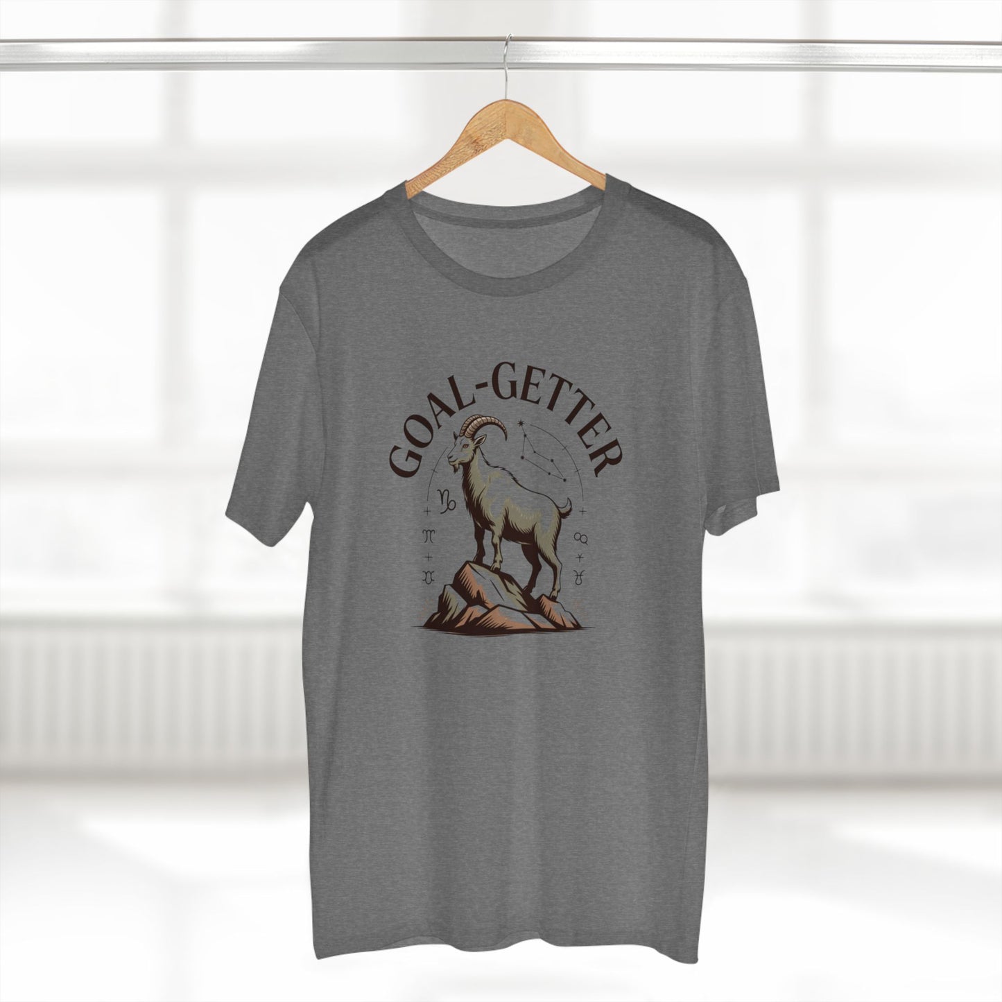 Goal-Getter Goat, Capricorn T-Shirt – Motivational Mountain Climber Tee