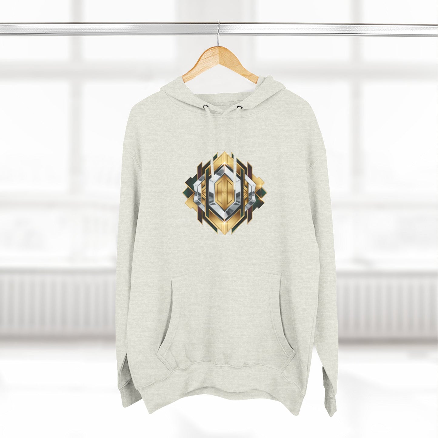 Geometric Gold Crest Hoodie