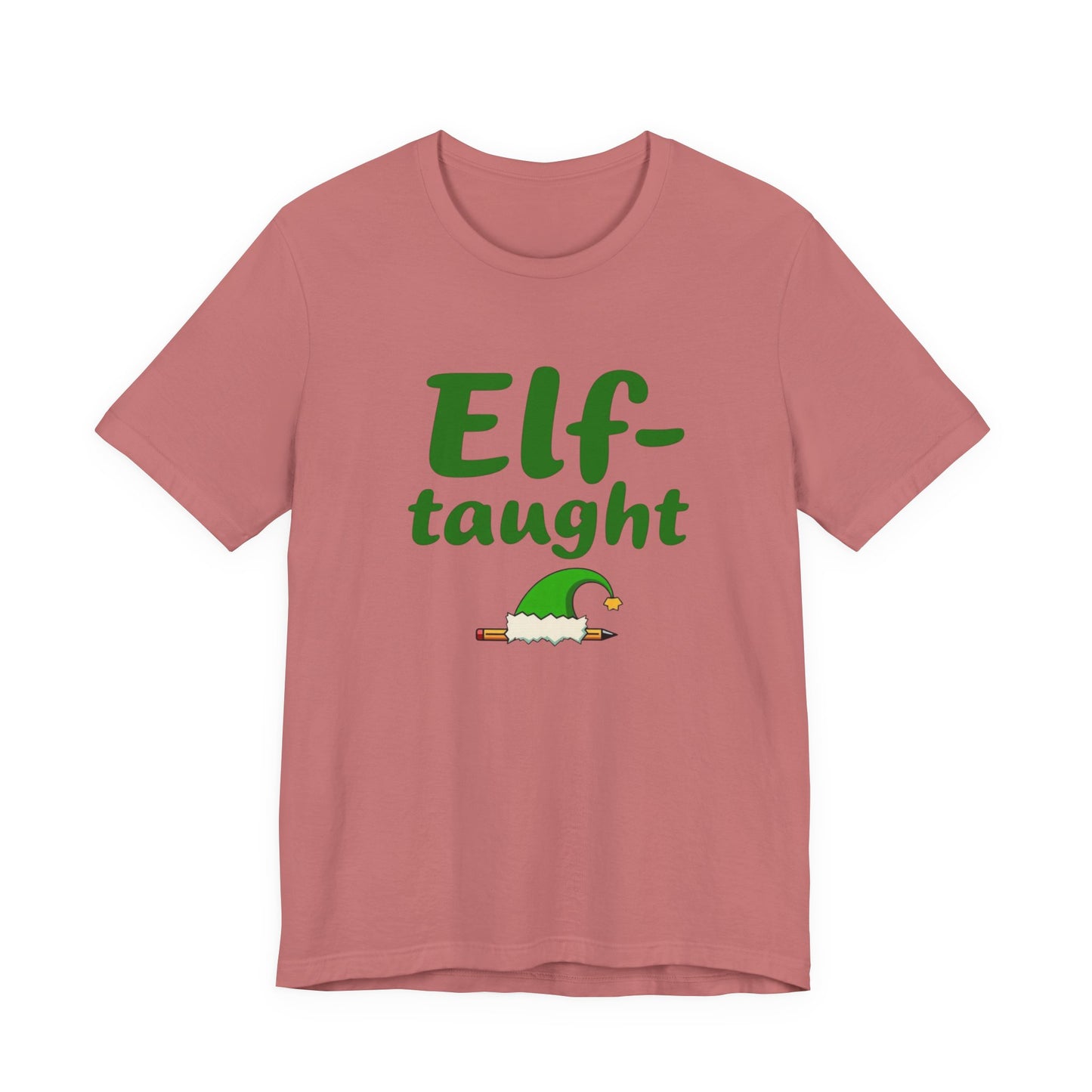 Elf-taught Christmas T-Shirt — Funny Holiday Tee with Elf Hat Design