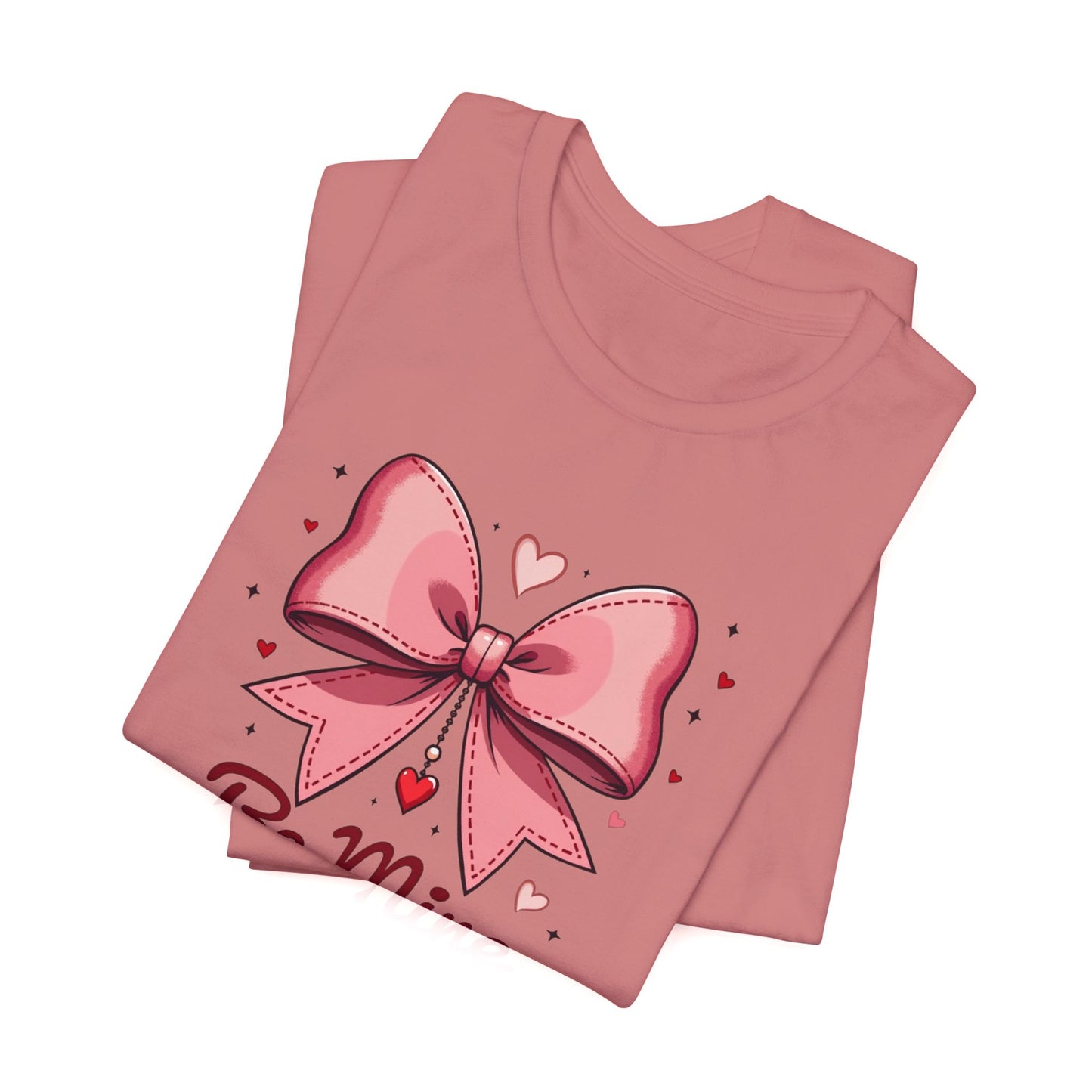 Valentine 'Be Mine' Pink Bow T‑Shirt