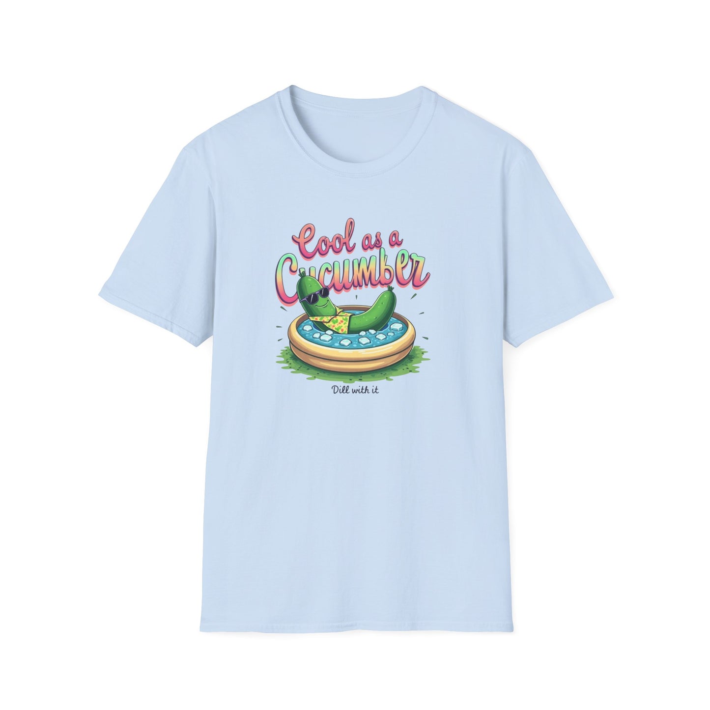 Cool as a Cucumber Unisex T-Shirt | Funny Summer Tee, Gift for Pool Parties, Relaxation Shirt, Fresh Summer Vibes, Chill Apparel, [...] - Psychonaut Swag