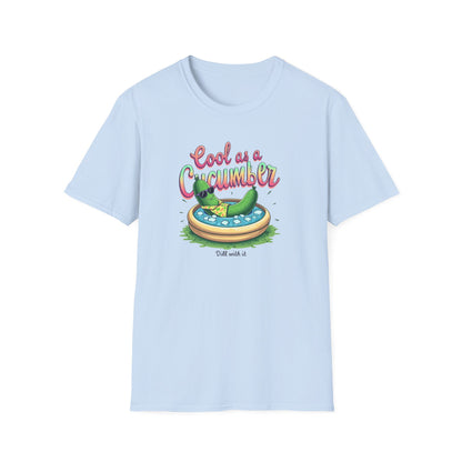 Cool as a Cucumber Unisex T-Shirt | Funny Summer Tee, Gift for Pool Parties, Relaxation Shirt, Fresh Summer Vibes, Chill Apparel, [...] - Psychonaut Swag