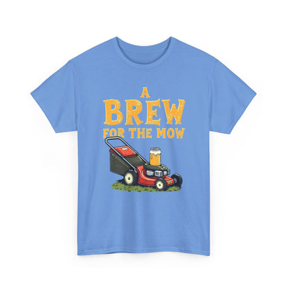 A Brew for the Mow Unisex Heavy Cotton Tee | Gardening Gifts, Lawn Care Apparel, Fun T-Shirt, Father's Day Gift, Beer Lover Shirt - Psychonaut Swag