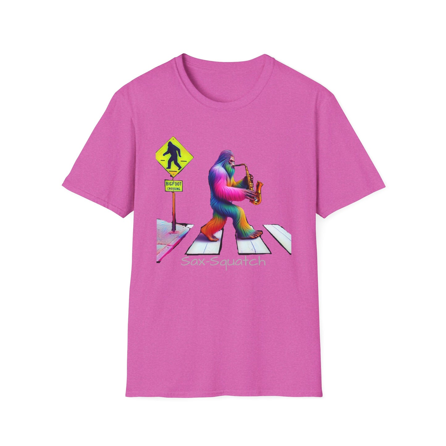 Sax-Squatch, Unisex Softstyle T-Shirt