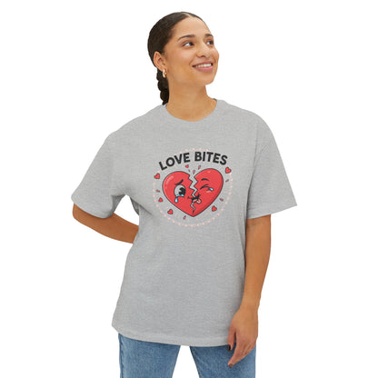 T-Shirt — "Love Bites" Broken Heart Graphic Tee