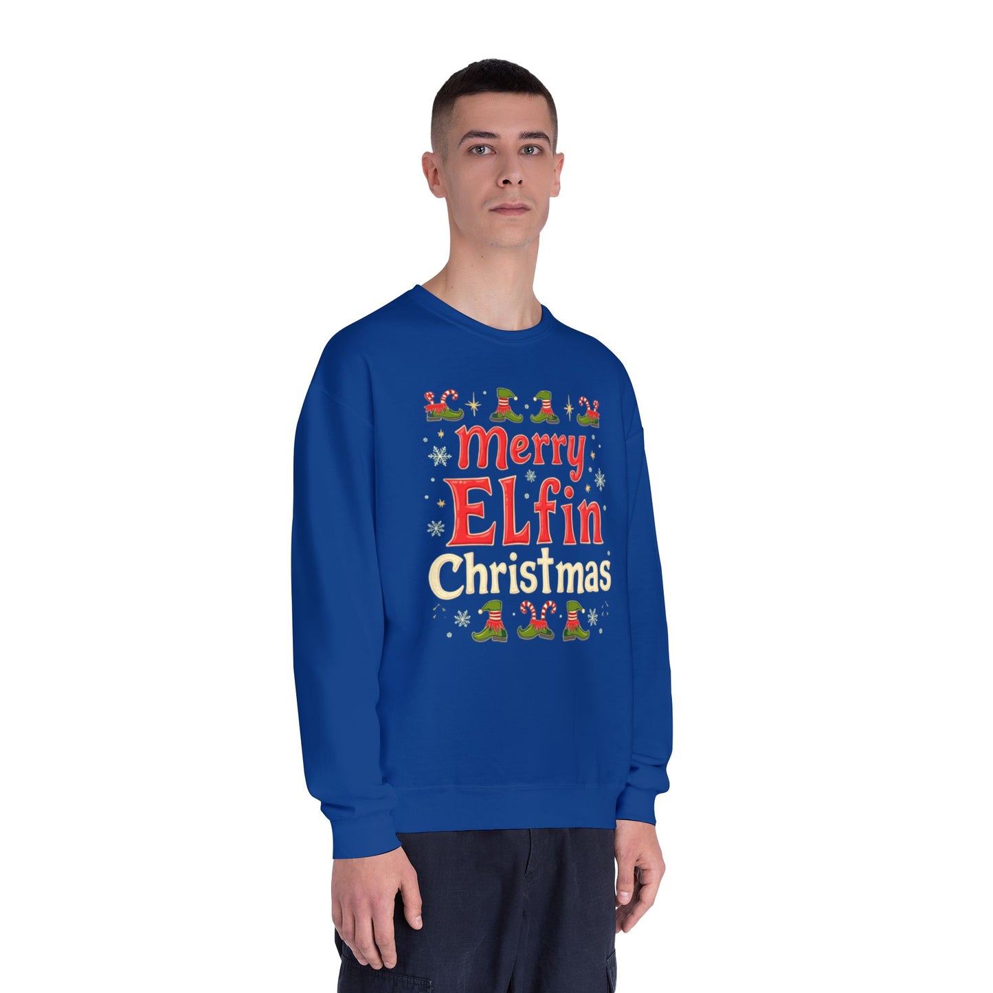 Christmas Elf Unisex Sweatshirt - Merry Elfin Christmas Tee for Elf Fanatics