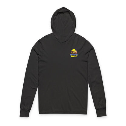 Psychonaut swag small biz, Hooded Long Sleeve Tee, Casual Layering, Everyday Wear, Gift for Friends, Outdoor Adventures, Stylish Hooded Shirt