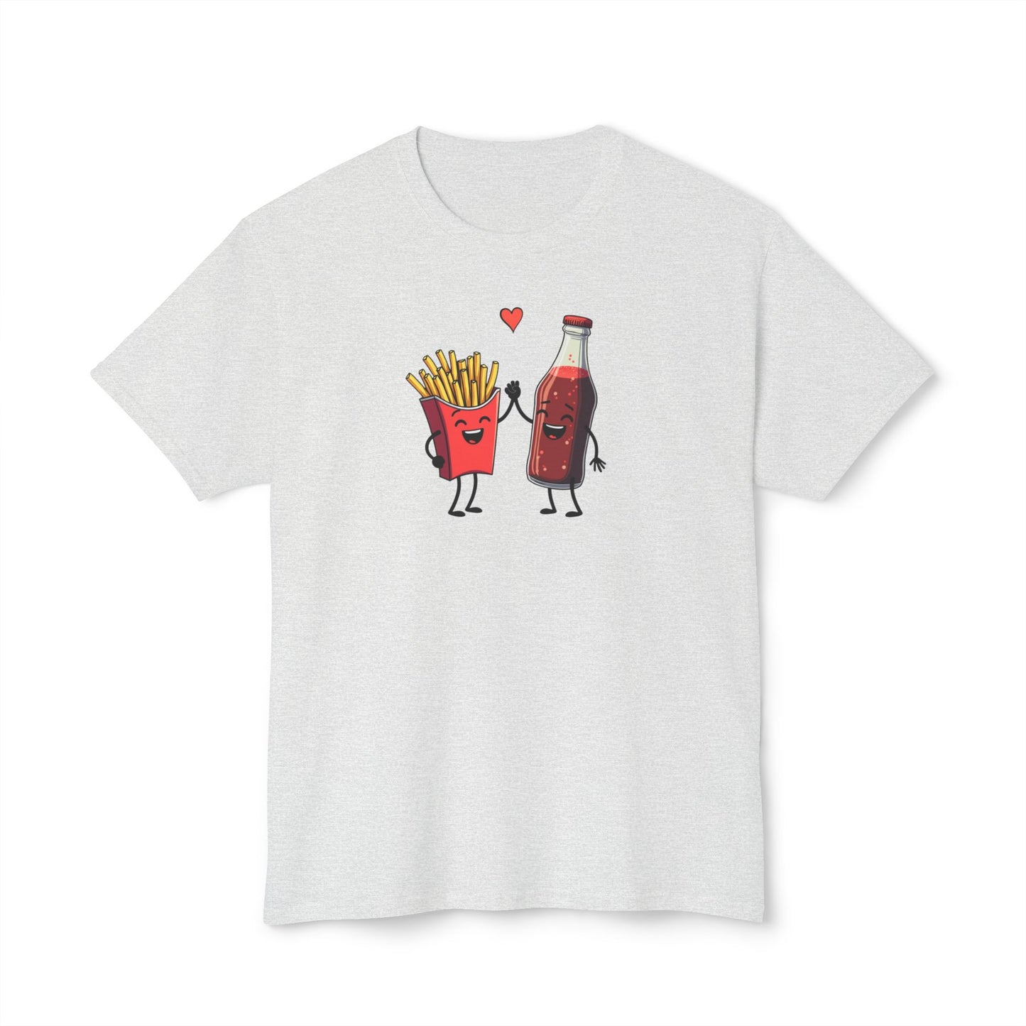 Fries & Soda Love T-Shirt — Cute Cartoon Food Couple Tee