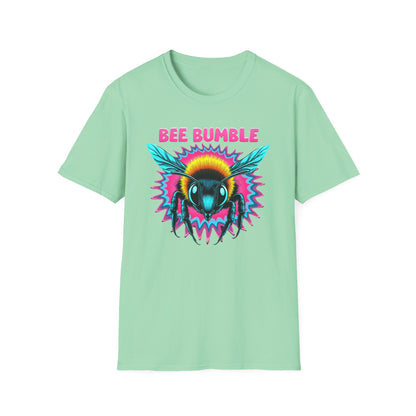 Bee Bumble T-Shirt, Retro Graphic Tee, Softstyle Unisex Shirt, Summer Fashion, Gift for Beekeepers, Eco-Friendly Tee - Psychonaut Swag