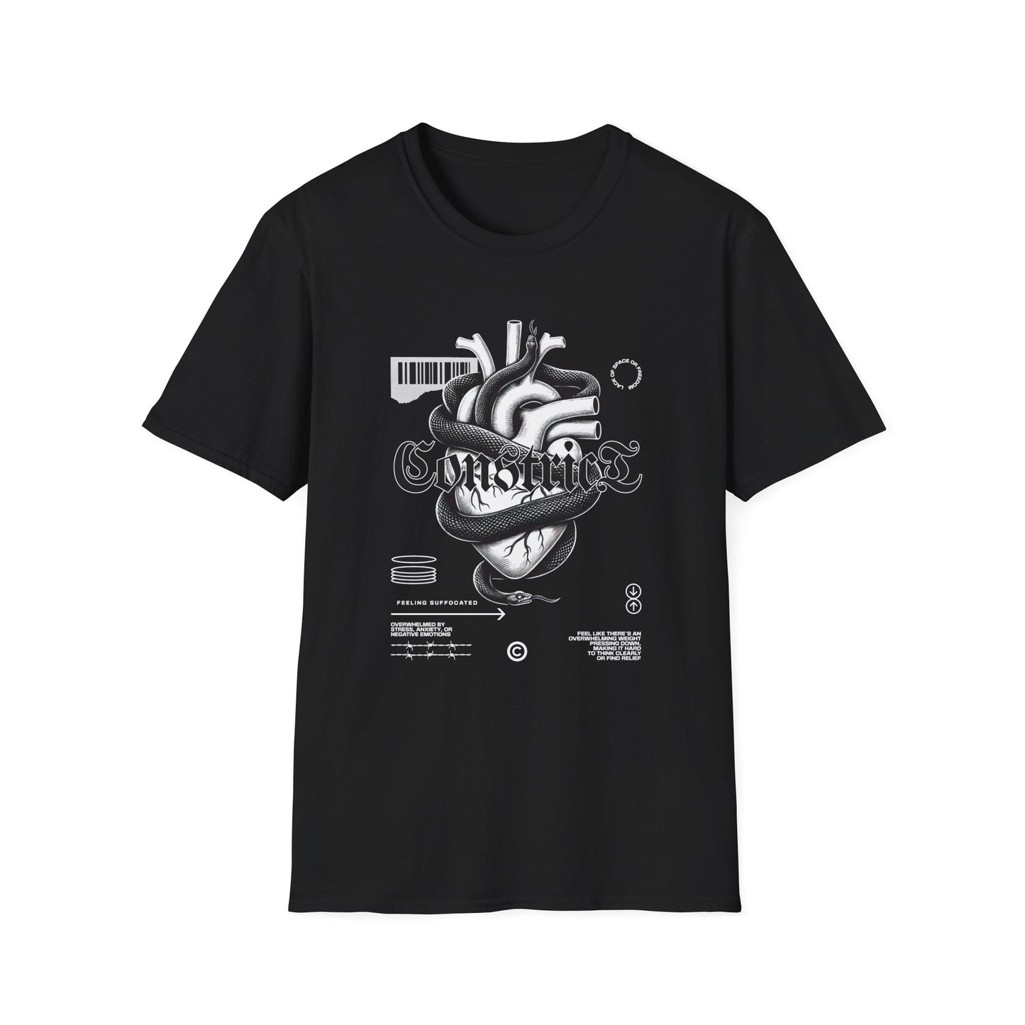 Constricted Heart T-Shirt — Moody Heart Graphic Tee