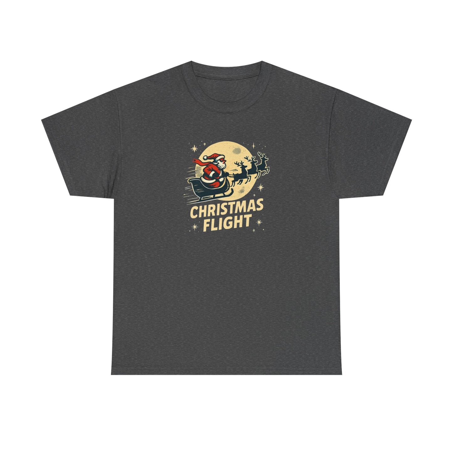 Christmas Flight T-Shirt — Santa Sleigh Retro Holiday Graphic Tee
