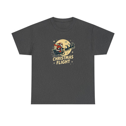 Christmas Flight T-Shirt — Santa Sleigh Retro Holiday Graphic Tee