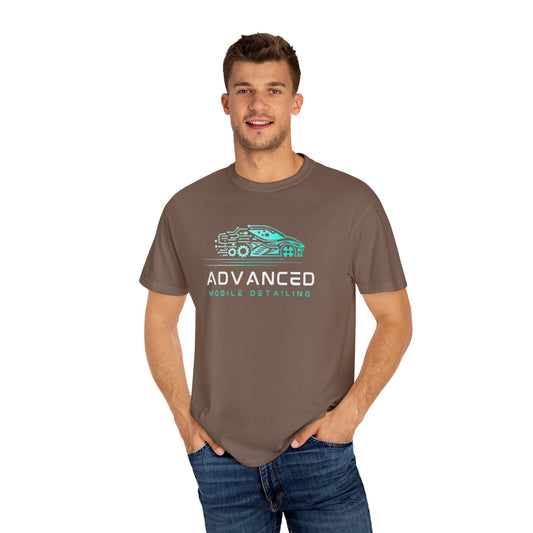 Advanced Mobile, Garment Dyed, T-Shirt, Unisex Graphic Tee, Casual Streetwear, Perfect Gift for Car Lovers, Vintage Style Merch, Everyday Wear