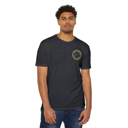 Sports Massage, Retro Camper Badge T-Shirt — Vintage RV Travel Logo Tee
