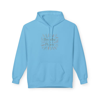 Hoodie — "Breathe in Peace" Floral Comfort Pullover