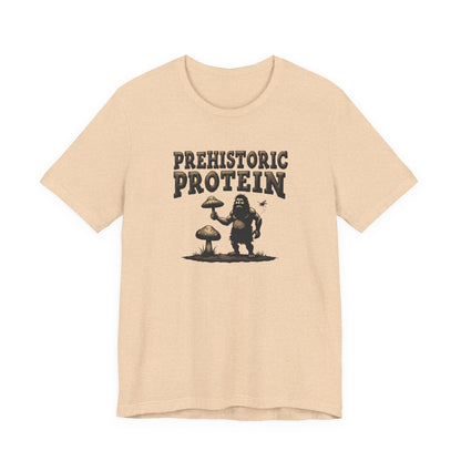 Prehistoric Protein Mushroom Tee - Retro Graphic T-Shirt for Nature Lovers, Gifts for Him/Her, Casual Everyday Wear, Perfect for Camping, Gifts [...] - Psychonaut Swag