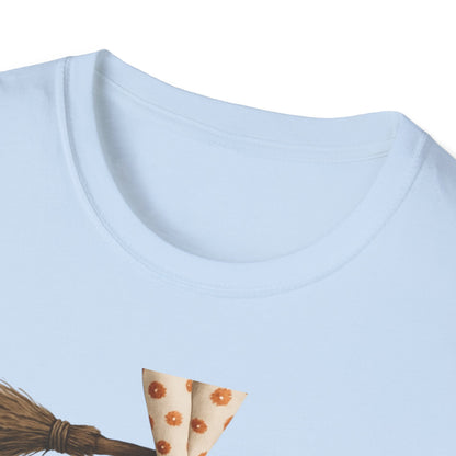 Bat and Bubblegum Unisex Softstyle T-Shirt, Halloween Top, Whimsical Graphic Tee, Cute Gift for Animal Lovers, Fall Vibes