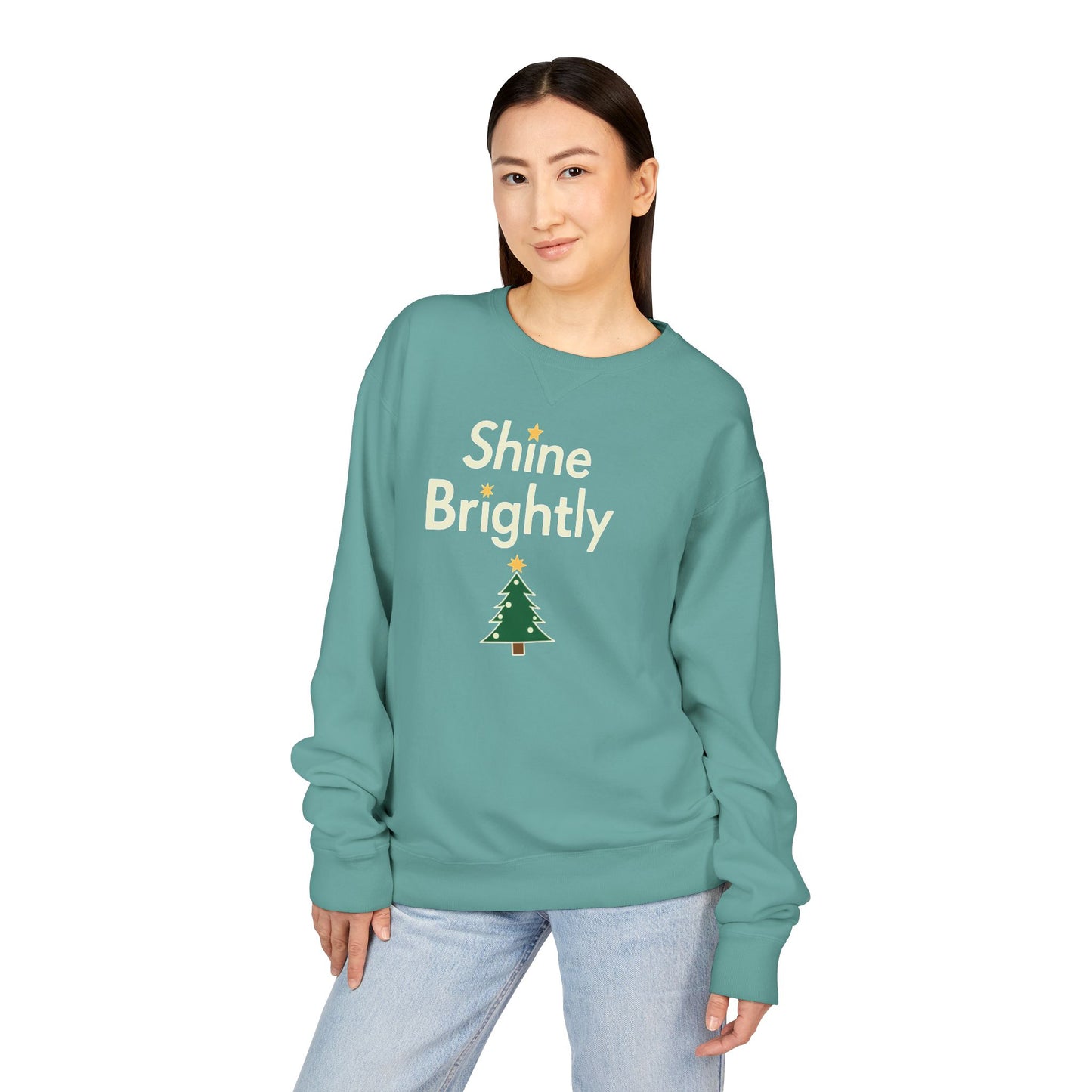 Christmas Tree sweater, Unisex ComfortWash® Garment Dyed Crewneck Sweatshirt