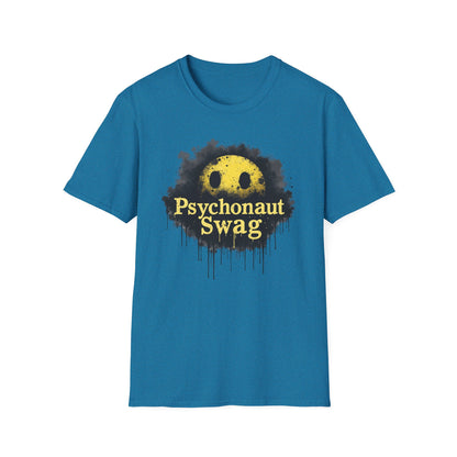 Psycho Smile, Pyschonaut Swag T-Shirt - Unisex Softstyle Tee, Casual Wear, Gift for Gamers, Festival Attire, Streetwear Fashion