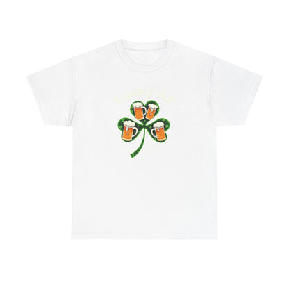 Lucky AF St. Patrick's Day Tee — Shamrock Beer Graphic T-Shirt