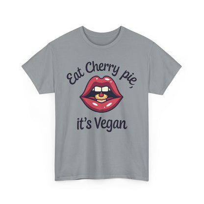 Vegan Cherry Pie Graphic Tee for Food Lovers - Psychonaut Swag