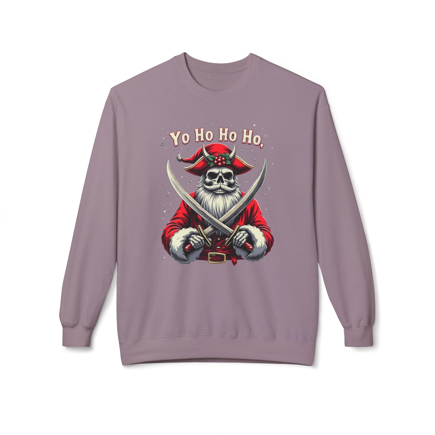 Pirate Christmas, Shiver Season, Unisex Midweight Softstyle Fleece Crewneck Sweatshirt