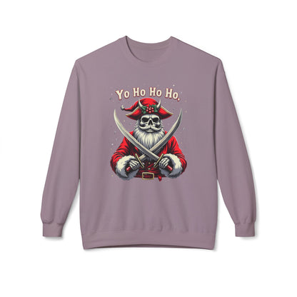 Pirate Christmas, Shiver Season, Unisex Midweight Softstyle Fleece Crewneck Sweatshirt